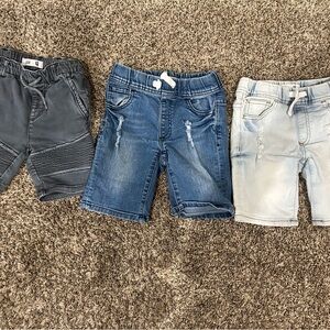 Cotton On Kids Denim Shorts Set - Gray, Blue, Light Blue